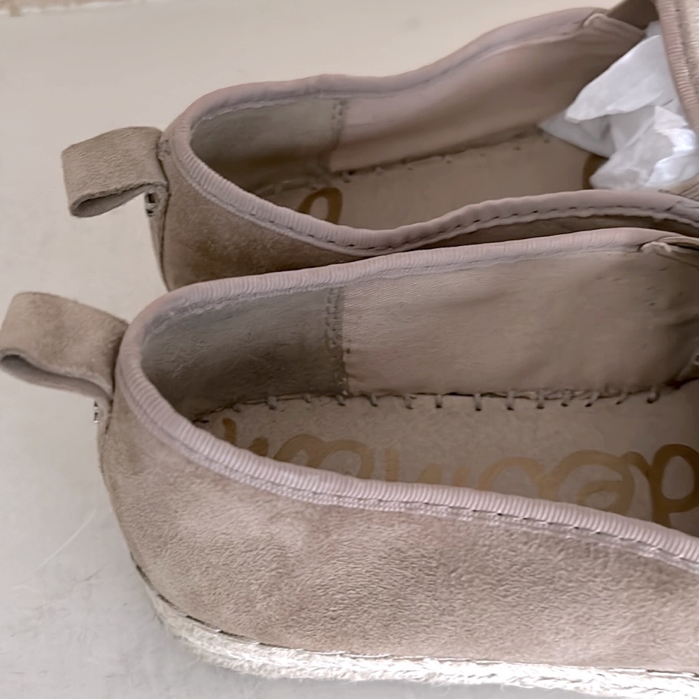 Sam Edelman Women SlipOn Espadrille Shoes Coastal Beach Flats Tan 9.5 Suede - Picture 9 of 10